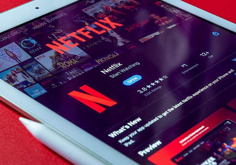 Streaming Netflix on a tablet device