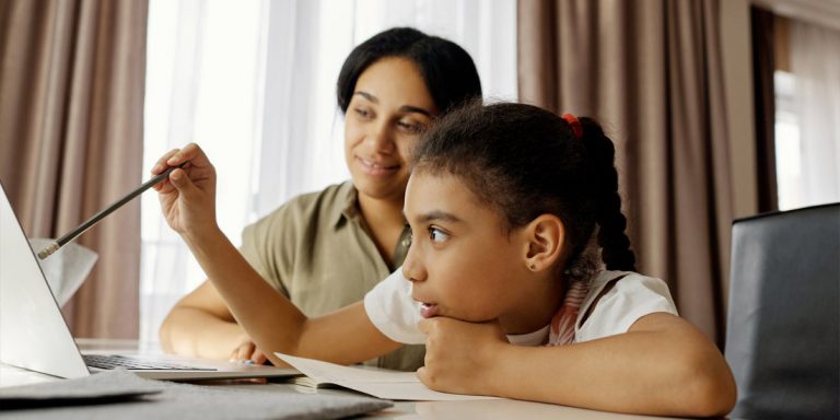 Parent and child digital learning online