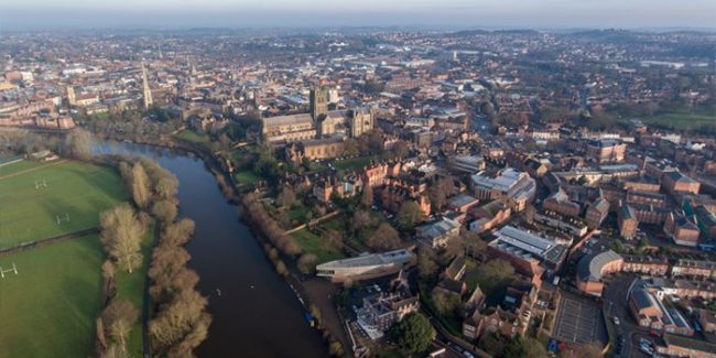 Worcester from above