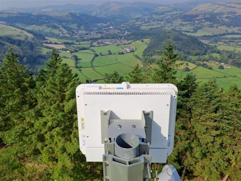 The countryside view from the top of one of Airband's ngFWA masts.