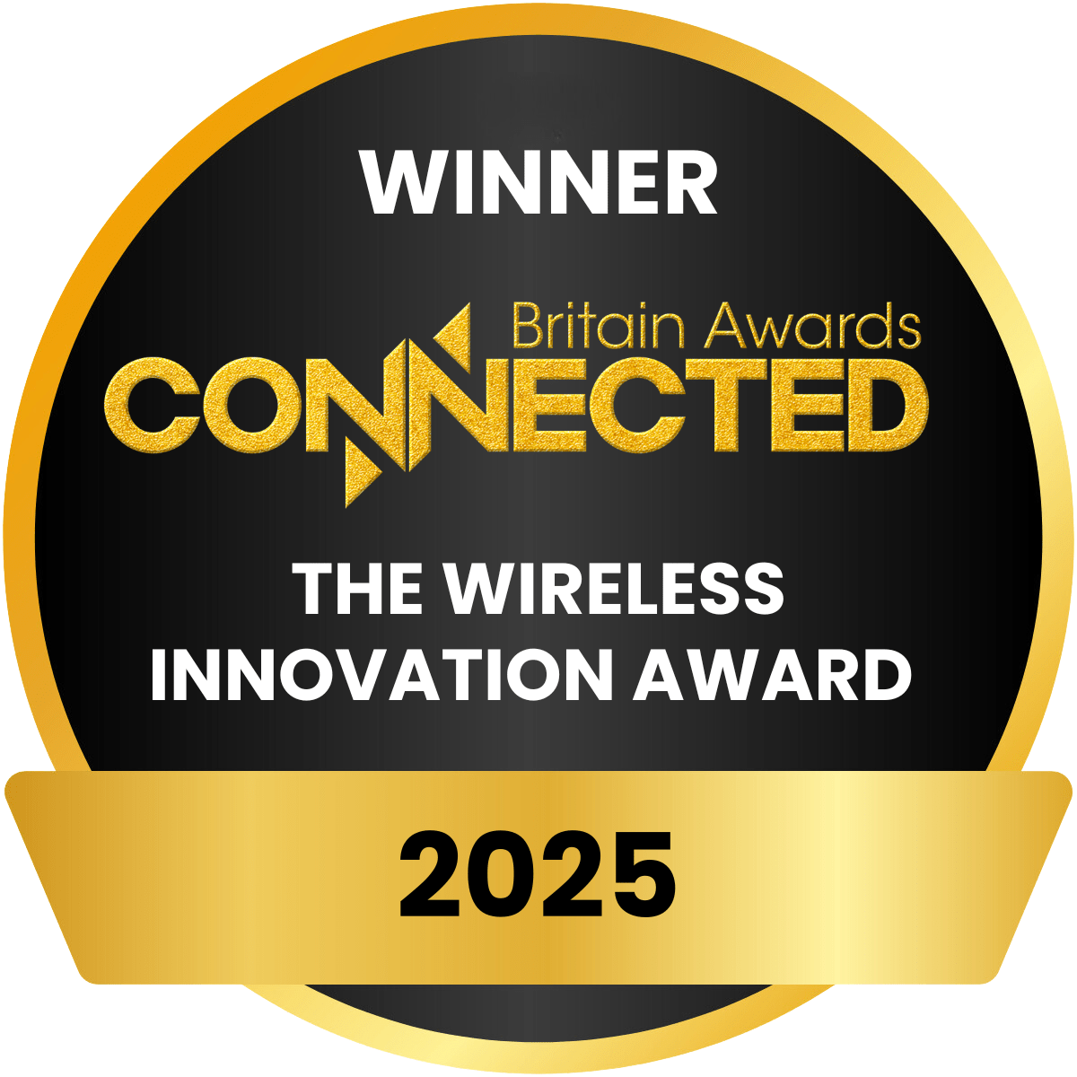 A logo for the Connected Britain awards for winner of 