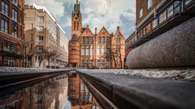 An artistic photo of one of Birmingham's may canals