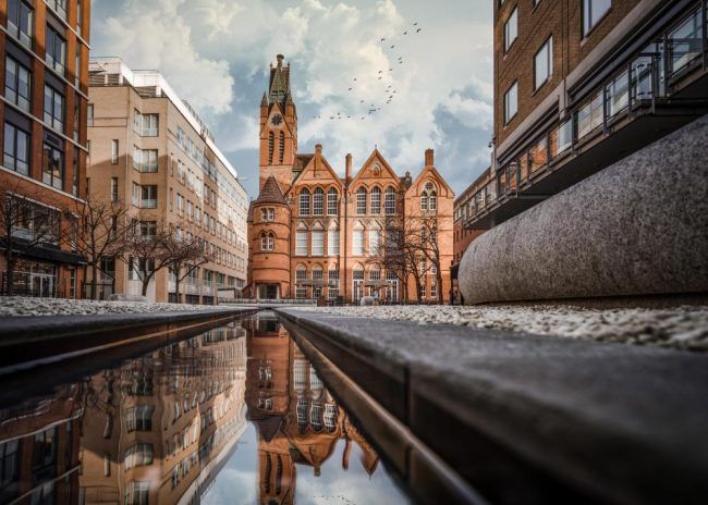 An artistic photo of one of Birmingham's may canals